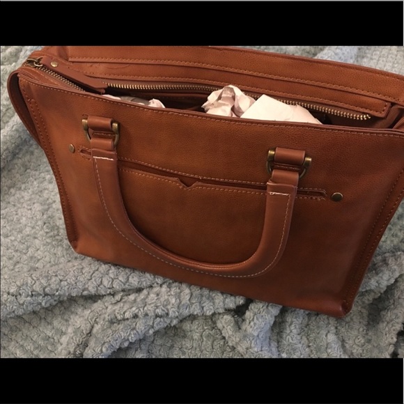UNIVERSAL THREAD Brown Faux Leather π Handbag - Picture 5 of 8